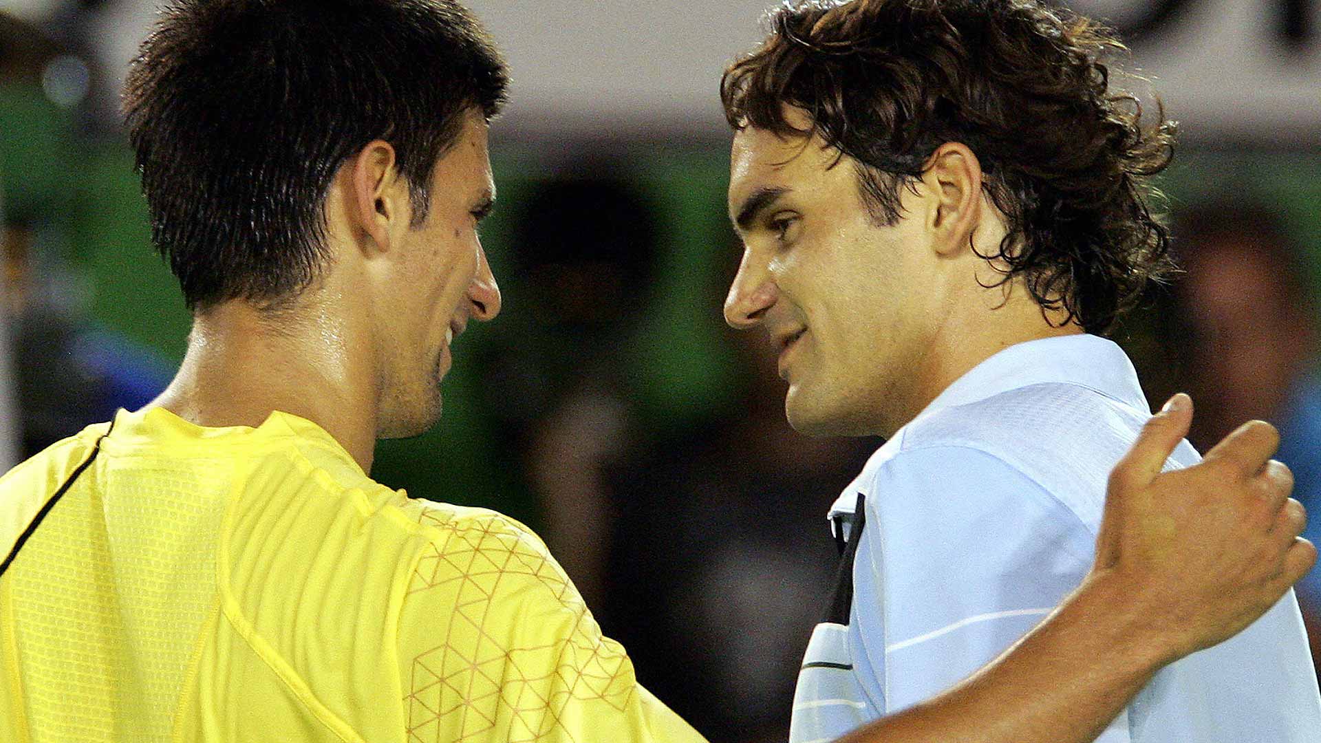 Federer y Djokovic se encontraron por primera vez en Grand Slam en la cuarta ronda del Open de Australia 2007.