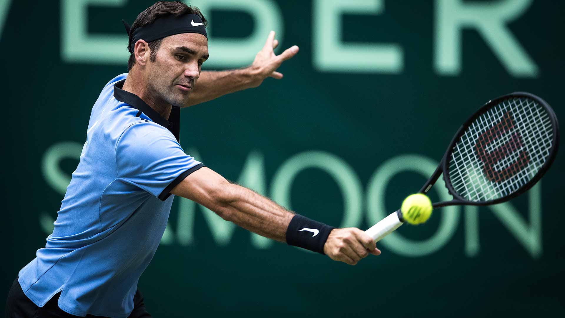 Roger Federer tries to win his ninth title at the Gerry Weber Open in Halle.