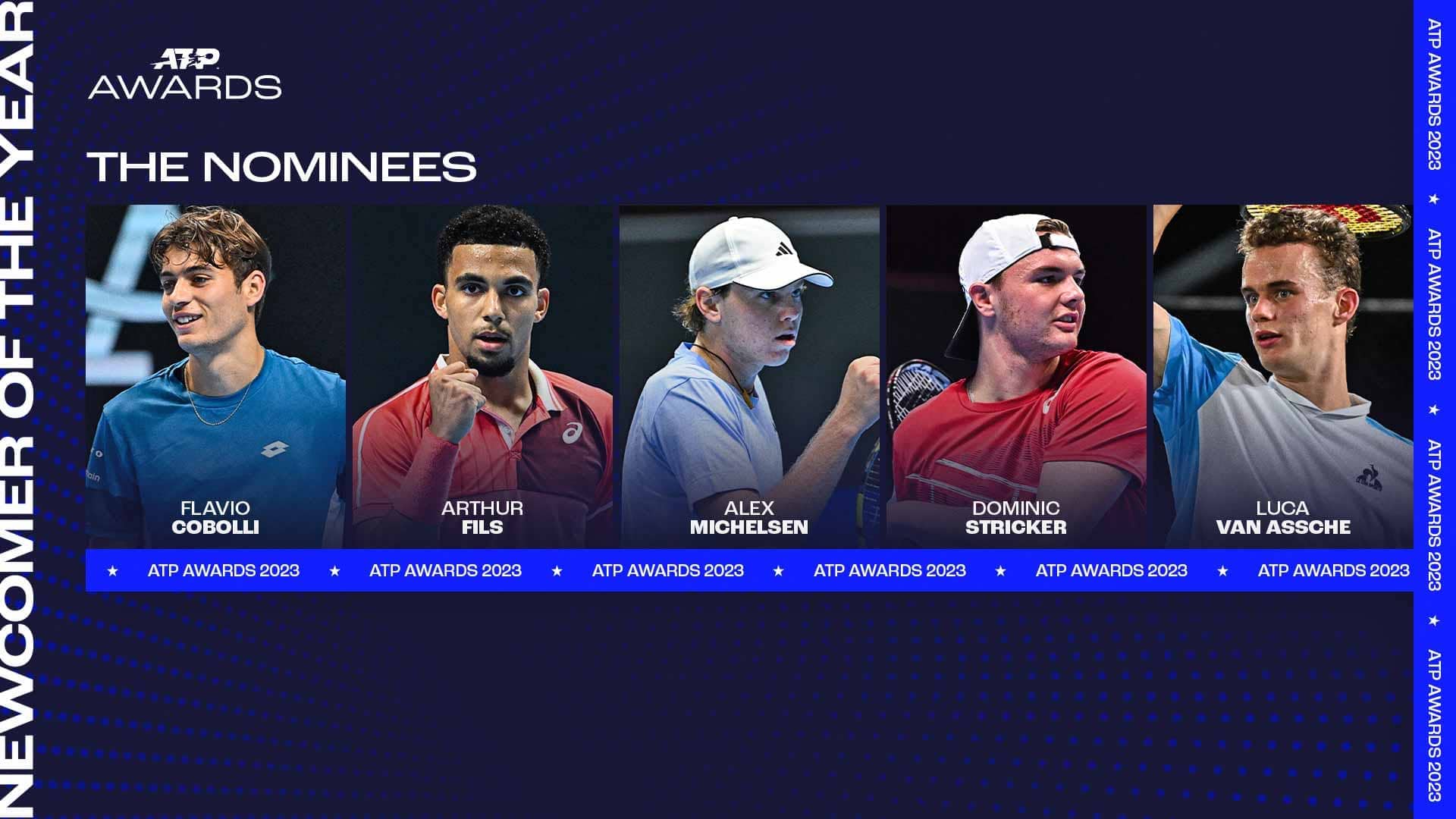#NextGenATP Stars Nominated For Newcomer Of The Year In 2023 Awards