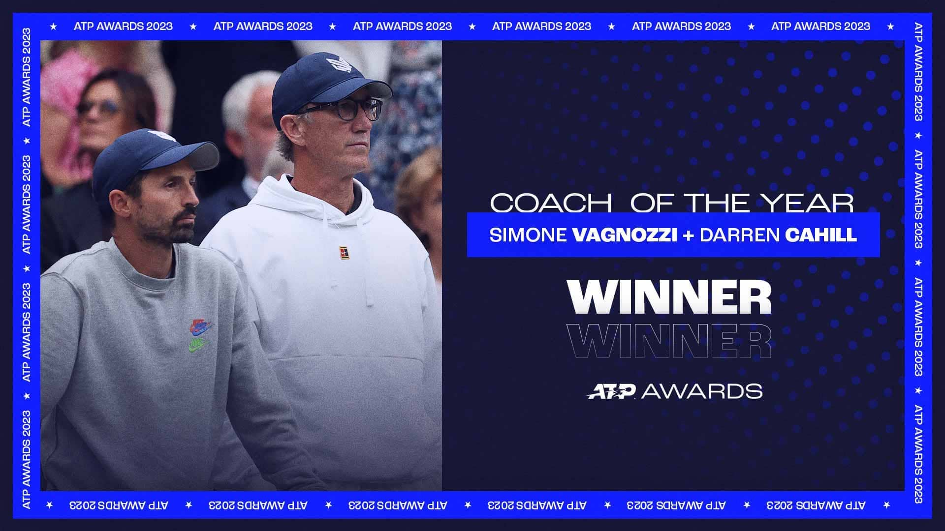 Cahill & Vagnozzi Win 2023 ATP Coach Of The Year Award