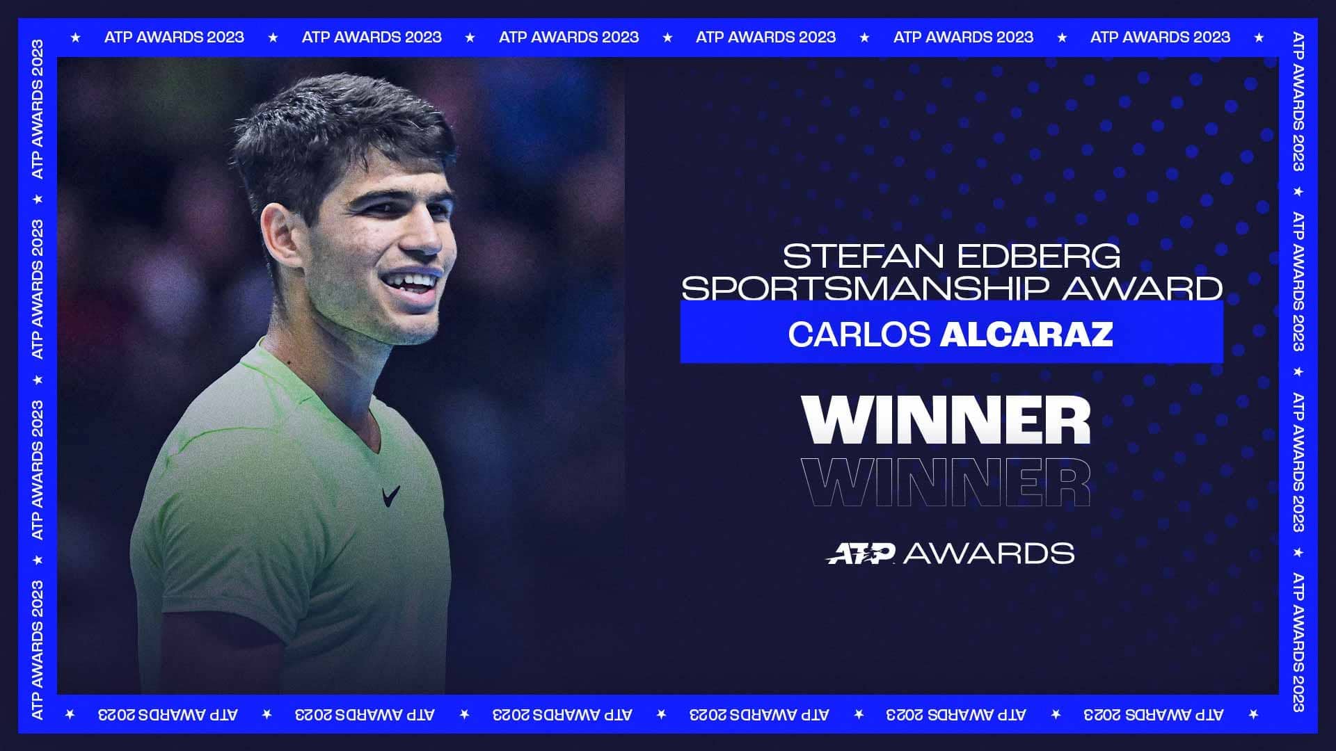 Alcaraz Honoured With 2023 Stefan Edberg Sportsmanship Award