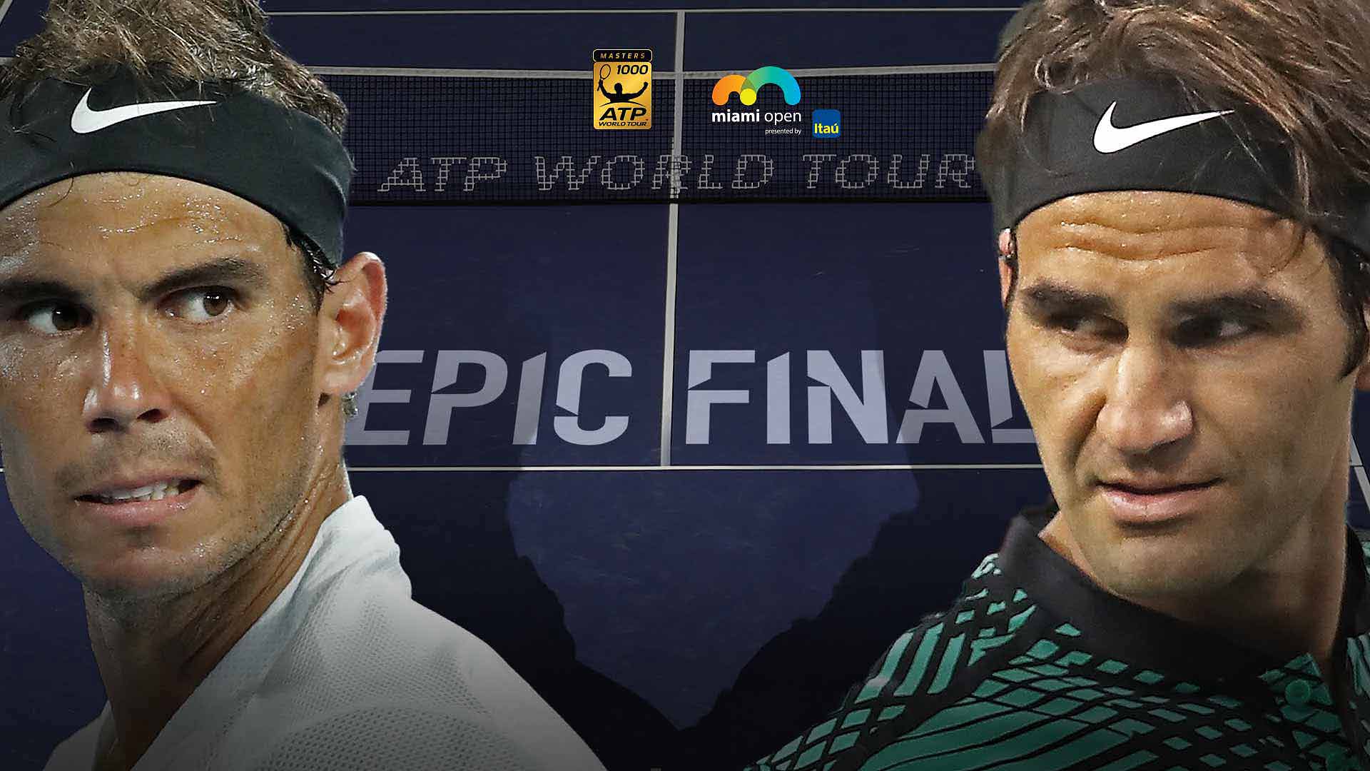 Rafael Nadal and Roger Federer will meet for the 37th time in the Miami Open final.